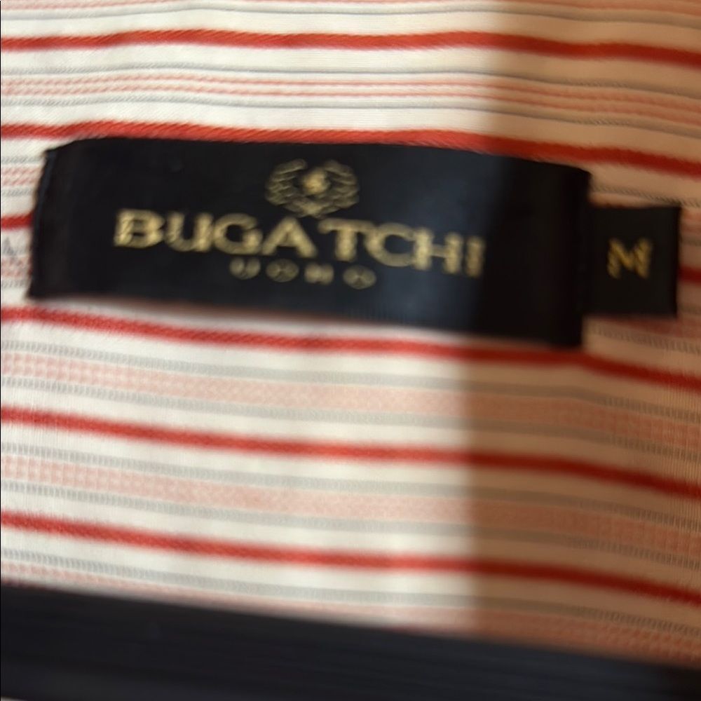 Bugatchi Orange Checkered Button-Up Shirt - Picture 2 of 2